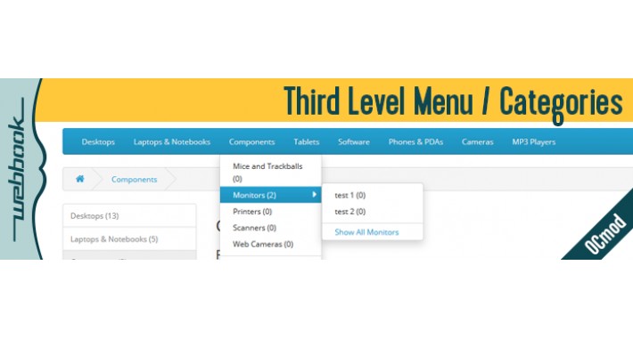 Third Level Menu / Categories (OCmod)
