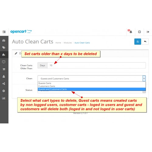 Opencart Auto Clean Old Carts Abandoned Carts Oc 2 X Oc 1 5 X