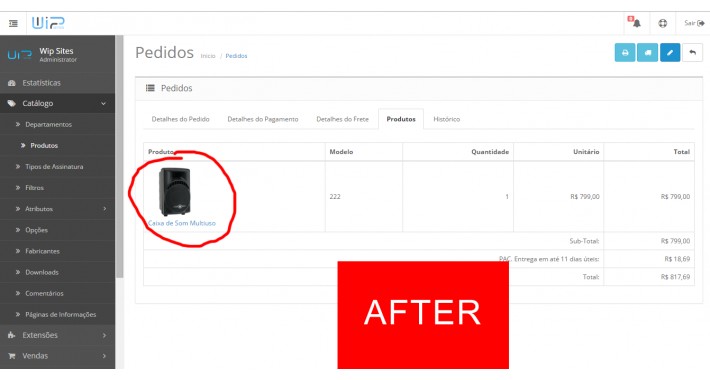 image in the description of the sale in the admin panel
