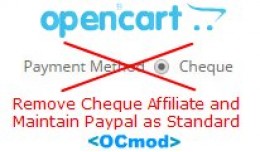 Remove Cheque Affiliate and Maintain Paypal as S..