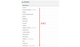 Sort modules by name