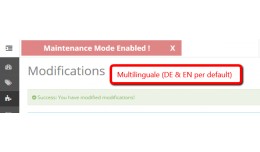 Maintenance Mode - Bugfix & Info