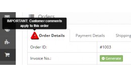 Add Order Comments Warning