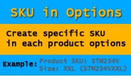 Model (SKU) in product Options