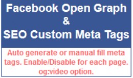Facebook Open Graph & SEO Custom Meta Tags