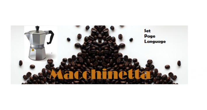 Macchinetta - Set the page Language