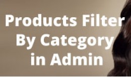 Product Filter By Category in Admin