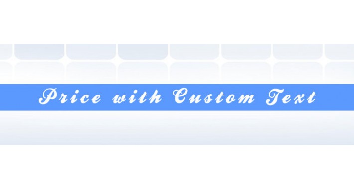 Price with Custom Text