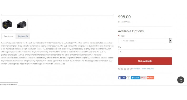 In Stock Status module