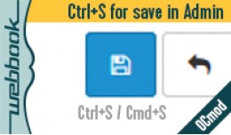 Ctrl+S / Cmd+S for saving in Admin (OCmod)