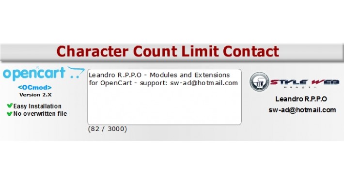 Character Count Limit Contact