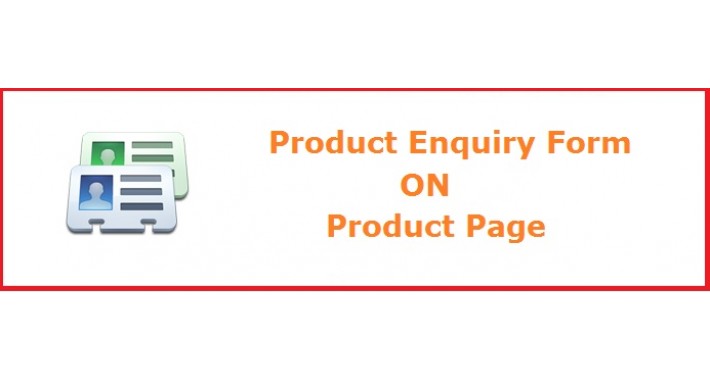 Product Enquiry form on product page