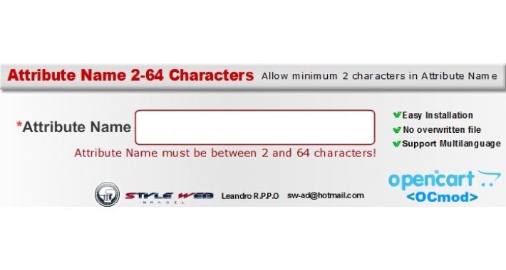 Allow minimum 2 characters in Attribute Name