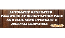 Automatic generated password at registration pag..