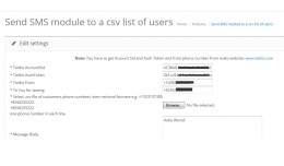 Send SMS to a csv list of customers