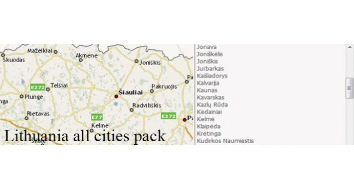 Lithuania all cities pack/Visi Lietuvos miestai