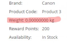 Show Weight On Product Page