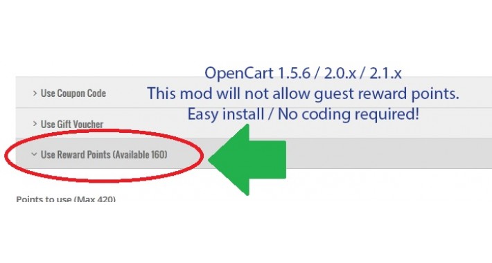 GGW vQmod - no guest reward points