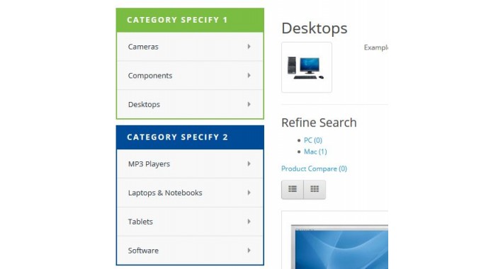 category specify