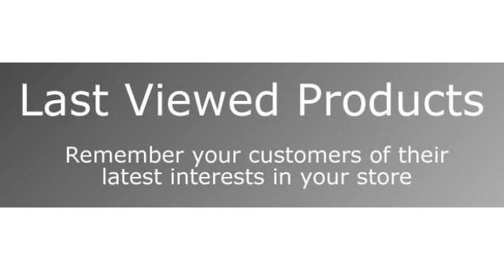 Last Viewed Products by User