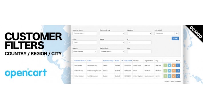 Customer Filters Admin