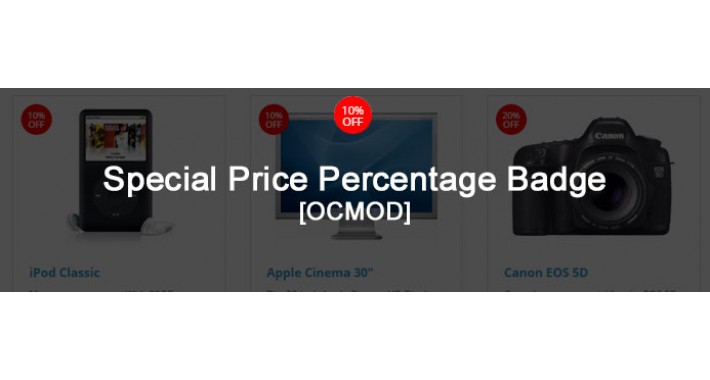 Special Price Percentage Badge [OCMOD]