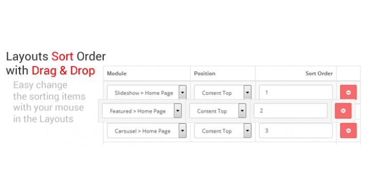 Layouts Sort Order with Drag & Drop