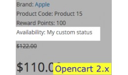 Custom Stock Availability Status Opencart 2 &..
