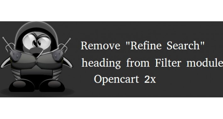 Remove "Refine Search" Heading From Filter Module