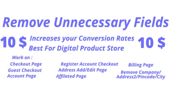 [NEW]Remove Unnecessary Fields From Checkout & Pages