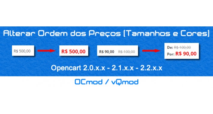 Alterar Ordem dos Preços - OCMOD/Vqmod