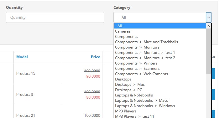 Admin Product Filter By Category In Product List