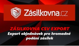 Zásilkovna CSV Export objednávek