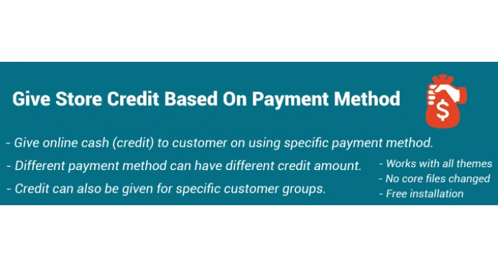 Get Store credit based on payment method