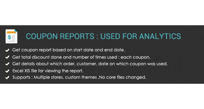 Coupon Report : Details in Excel Sheet