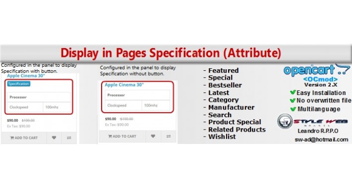Display in Pages Specification (Attribute) 