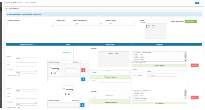 Quick Add Product (Multiple Upload)