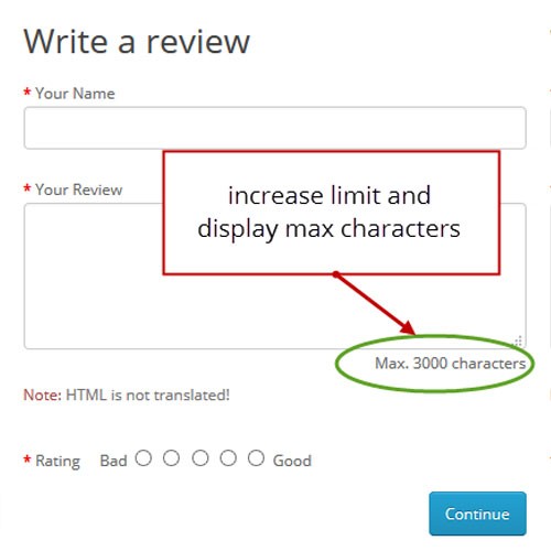 opencart-review-text-increase-character-limit-counter