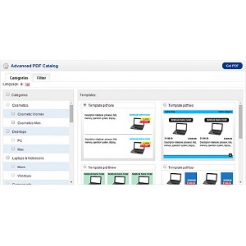OpenCart Advanced PDF Catalog for Opencart