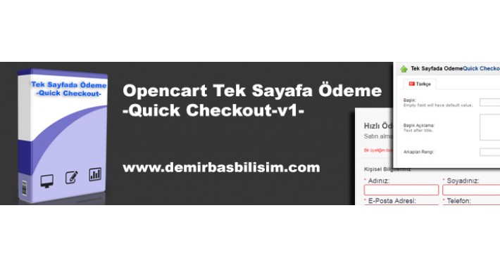 Tek Sayfada Ödeme - Quick Checkout 