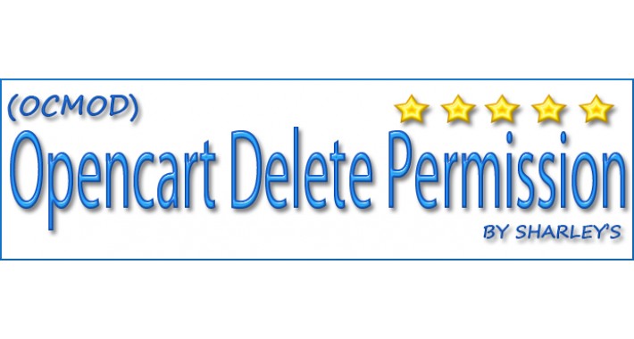 (OcMod) OpenCart Delete Permission
