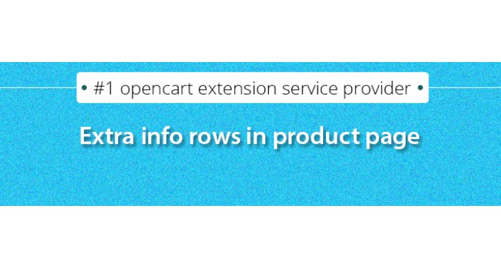 Extra info rows in product page 