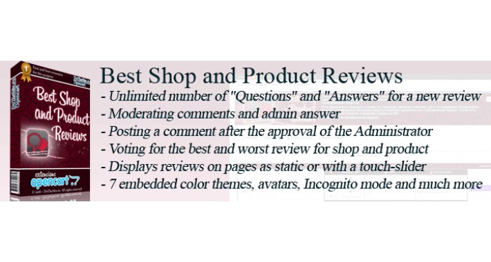 Module «Best Shop and Product Reviews» for OpenCart 1.5.3+