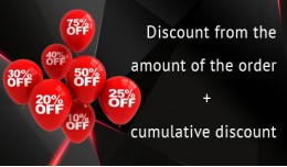 Discount from the amount of the order(cumulative..