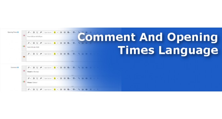 Comment And Opening Times Language
