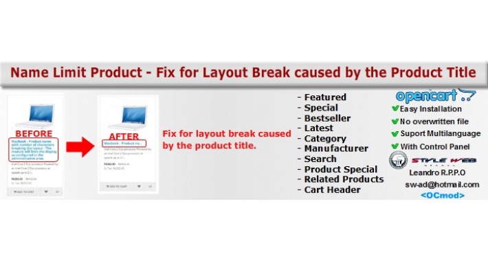 Set Limit Title Product - Fix for layout break