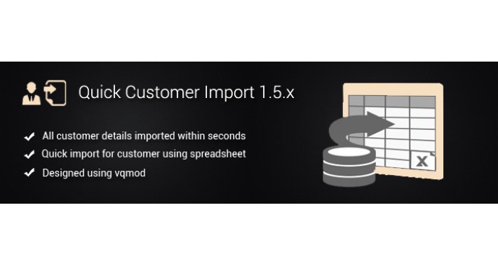 Import customers 1.5.x to opencart quickly