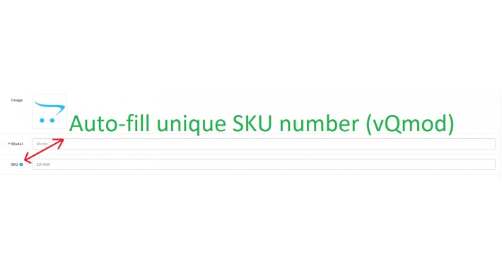 Auto-fill unique sku number (vQmod)