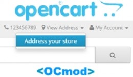 Display Address Top Header With Link for Page Co..