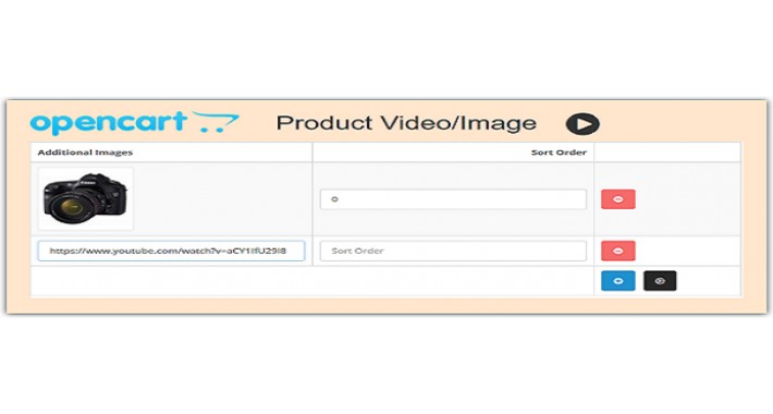 Product Videos/Images - OpenCart